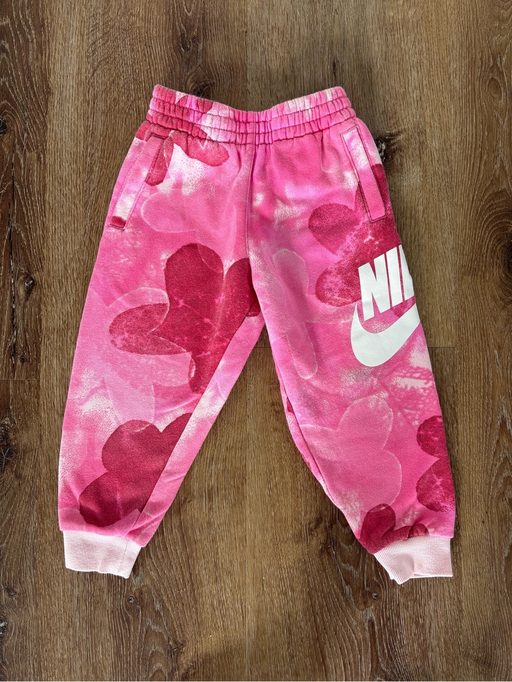 Nike Girls Floral -Print Sweat Joggers in Hot Pink Size:4T / Winter, Play Wear